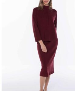 Conjunto jersey + falda granate