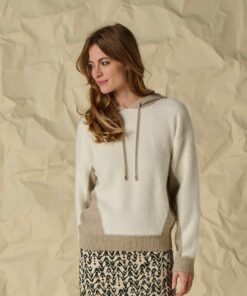 Jersey capucha pelito beige tostado