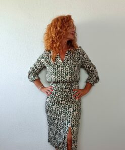 Alternative view of Falda midi satinado Amazonas