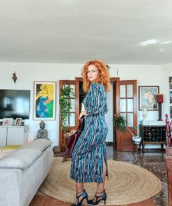Alternative view of Vestido largo con cuello pico