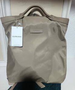 Mochila de nylon fruncida