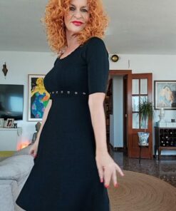 Alternative view of Vestido corto tachas, negro