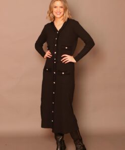 Conjunto Chanel, negro, chaqueta/falda