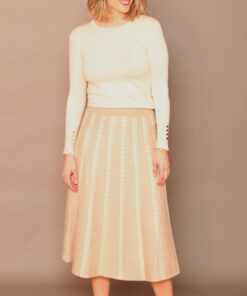 Falda evasé, moka