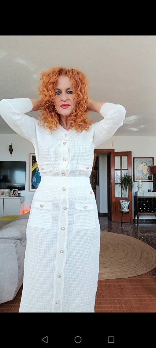 Conjunto Chanel, crudo. Chaqueta/falda - Imagen 2