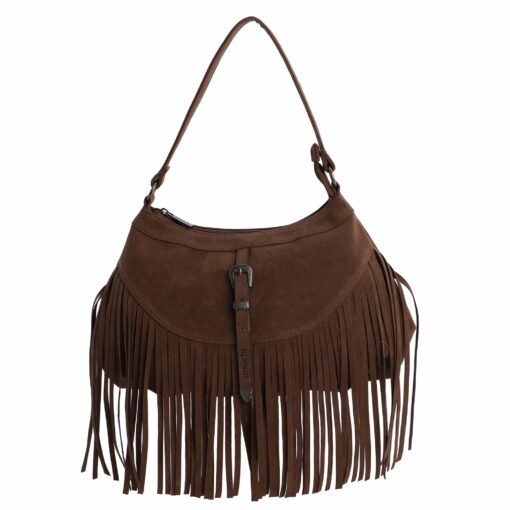 Bolso hombro con flecos