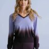 Jersey cuello pico, degradado morado