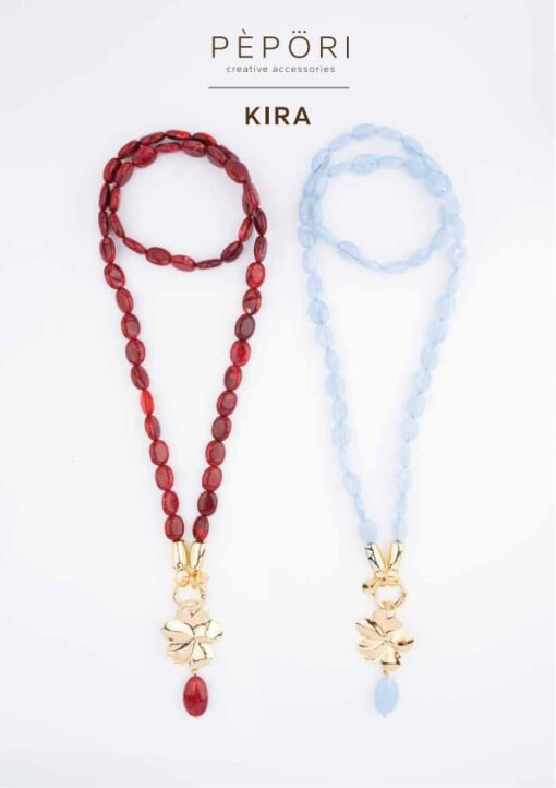 Collar largo. Flor