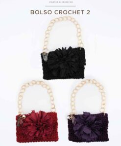 Bolso crochet, flor