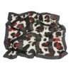 Pañuelo cuadrado, estampado, negro