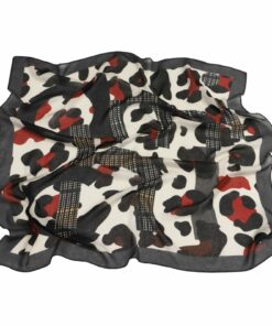 Pañuelo cuadrado, estampado, negro