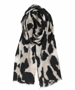 Bufanda print negro/arena