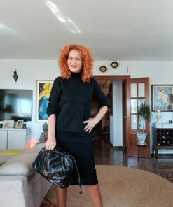 Conjunto jersey + falda negro
