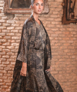 Alternative view of Conjunto Cúrcuma Kurta Negro, 3 piezas