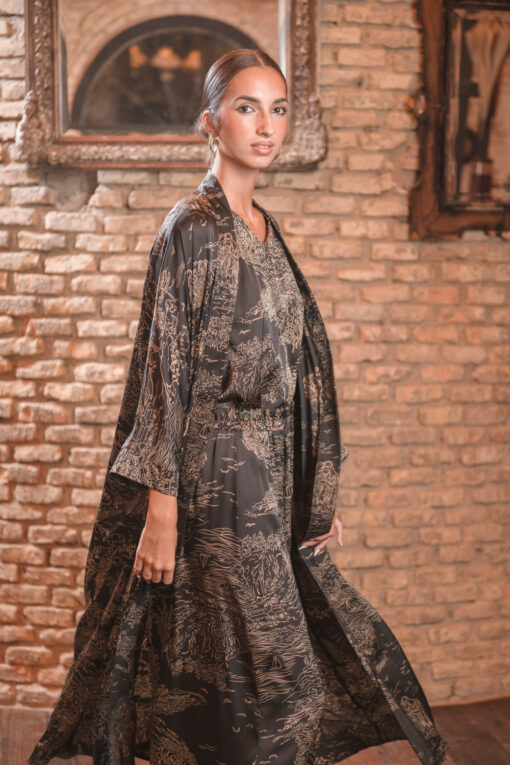 Conjunto Cúrcuma Kurta Negro, 3 piezas - Imagen 2
