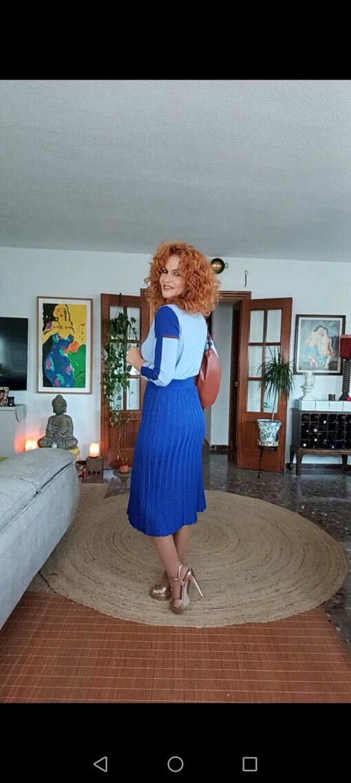 Falda retenidas azul - Imagen 3