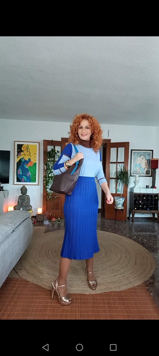 Falda retenidas azul - Imagen 2