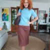 Falda nervio central chocolate