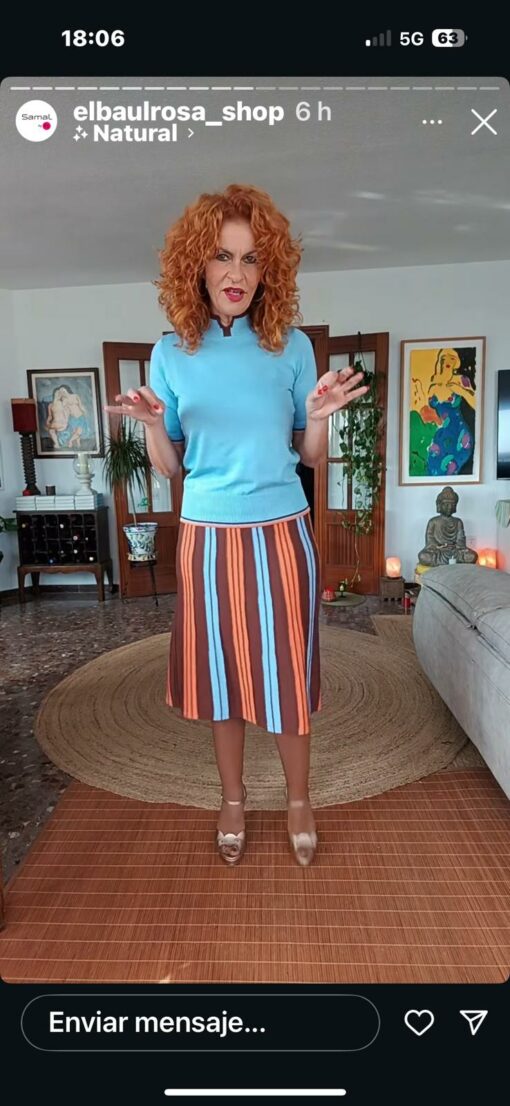 Falda listada