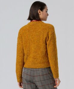 Alternative view of Cardigan cuello pico Mostaza