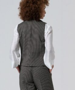 Alternative view of Chaleco en pata de gallo. Negro