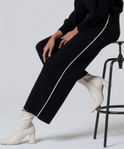 Alternative view of Pantalón de tricot con contrastes