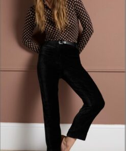 Pantalón recto Negro