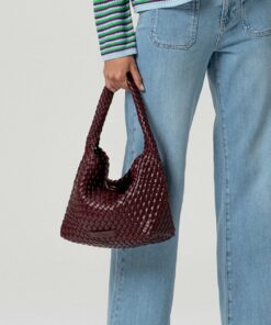 Alternative view of Bolso de hombro trenzado Chocolate