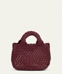 Alternative view of Bolso mini shopper trenzado chocolate