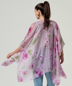 Alternative view of Kaftan abierto estampado Lila