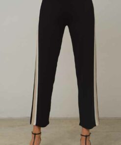 Pantalón recto intarsia