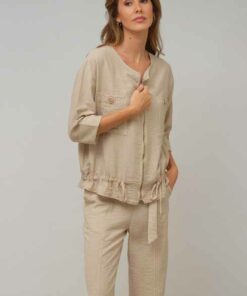 Bomber bolsillos detalle fruncidos