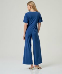 Alternative view of Mono con escote cruzado Azul