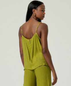 Alternative view of Top titanes finos, escote pico Verde