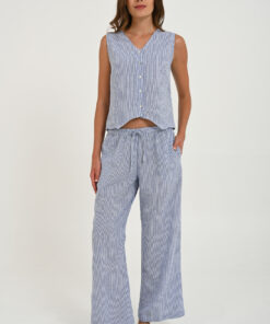 Pantalón mil rayas azul