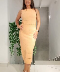 Alternative view of Falda Calados mango