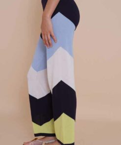 Pantalón intarsia diagonal
