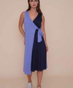 Vestido bicolor modal