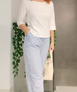 Pantalón rayas azul