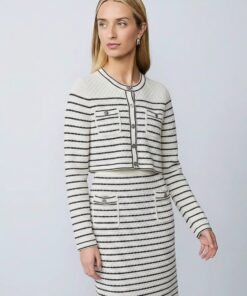 Chaqueta rayas bolsillos