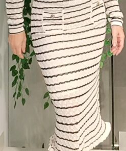 Falda rayas bolsillos