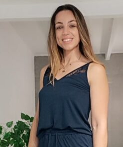 Top lencero azul