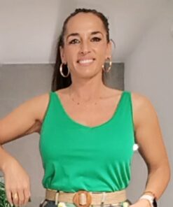 Camiseta pico verde