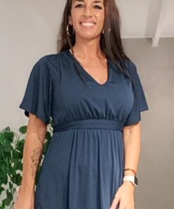 Vestido azul marino largo