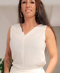 Blusa viscosa blanca