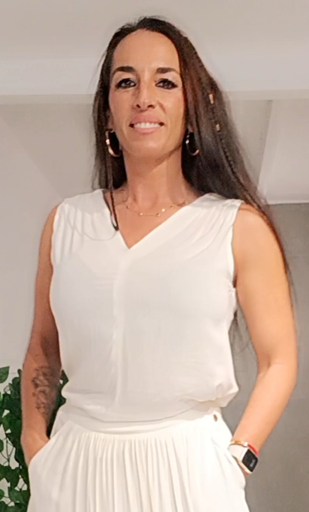 Blusa viscosa blanca