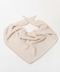 Bandana de punto con festón Beige