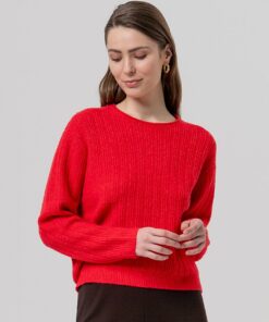 Jersey escote redondo Rojo