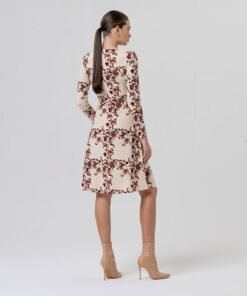 Alternative view of Vestido con cinturón y hebilla metálica Crudo
