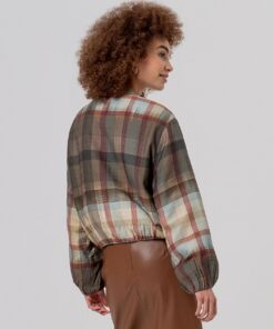 Alternative view of Cazadora corta estilo bomber Camel claro